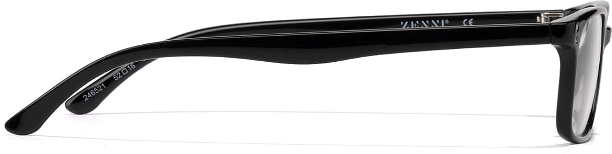 Side view of Rectangle Glasses 246521 in Black