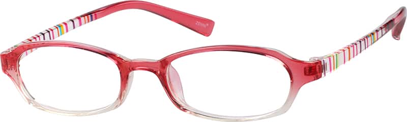 Angle view of Kids’ Oval Glasses 253519 in Pink
