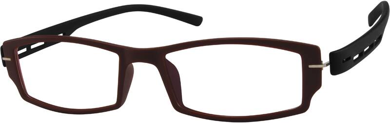 Angle view of Rectangle Glasses 254815 in Brown