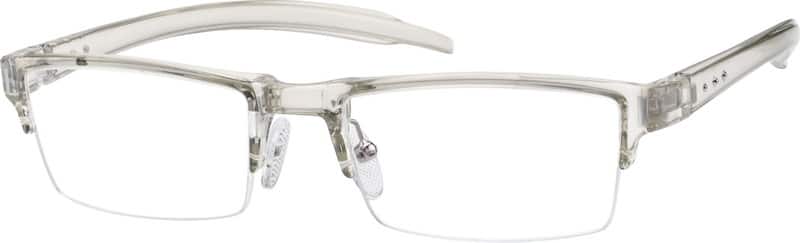 Angle view of Rectangle Glasses 255523 in Clear
