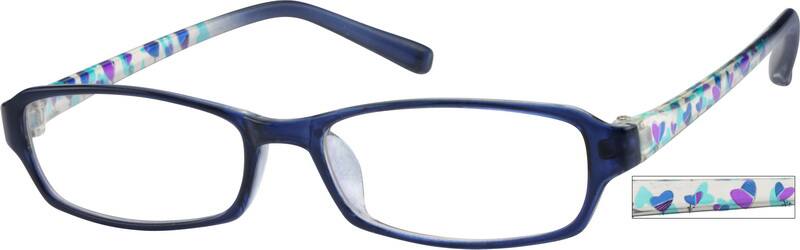 Angle view of Anteojos rectangulares 259716 in Azul