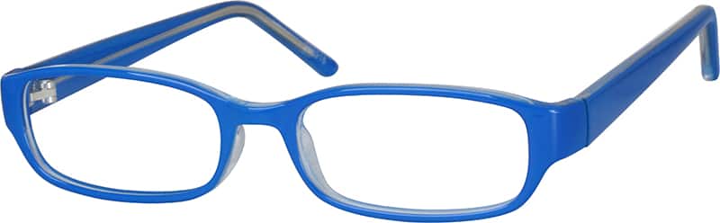 Angle view of Kids’ Rectangle Glasses 263916 in Blue