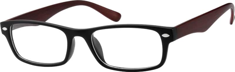 Angle view of Square Glasses 270021 in Black