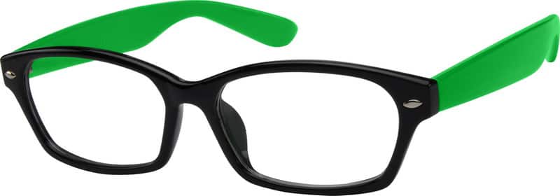 Angle view of Square Glasses 270124 in Green
