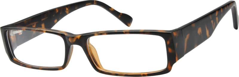 Angle view of Rectangle Glasses 273325 in Tortoiseshell