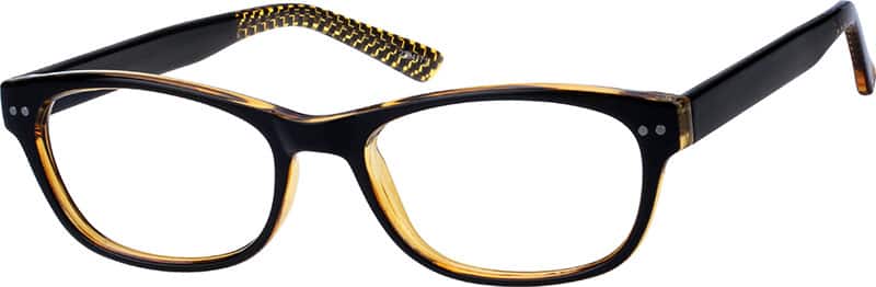 Angle view of Oval Glasses 278471 in Brown