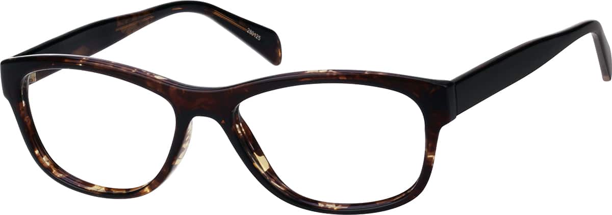 Angle view of Anteojos rectangulares 280125 in Carey