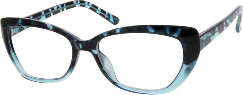 Angle view of Cat-Eye Glasses 285926 in Blue