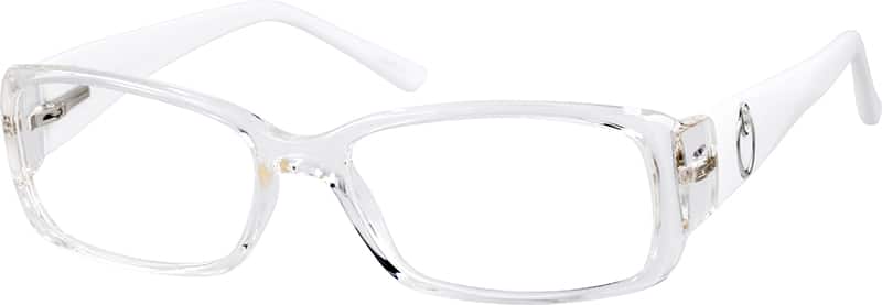 Angle view of Rectangle Glasses 288923 in Clear