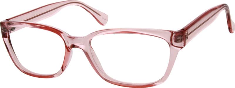 Angle view of Square Glasses 289219 in Red