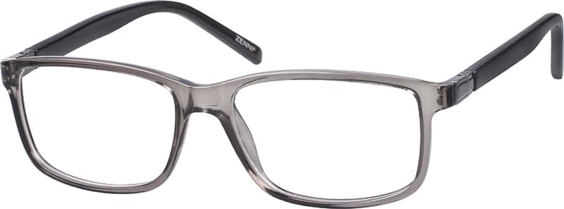 Angle view of Rectangle Glasses 290012 in Gray