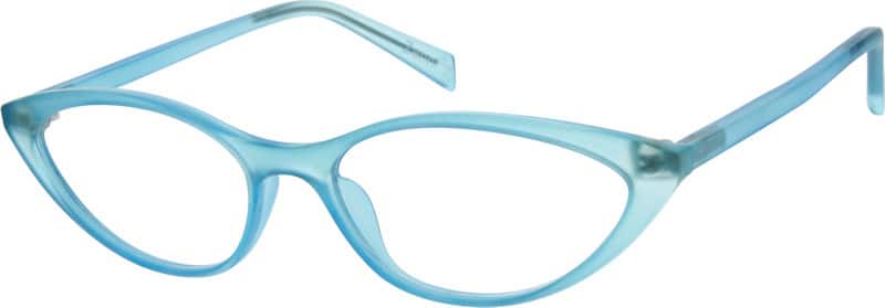 Angle view of Kids’ Cat-Eye Glasses 291916 in Blue