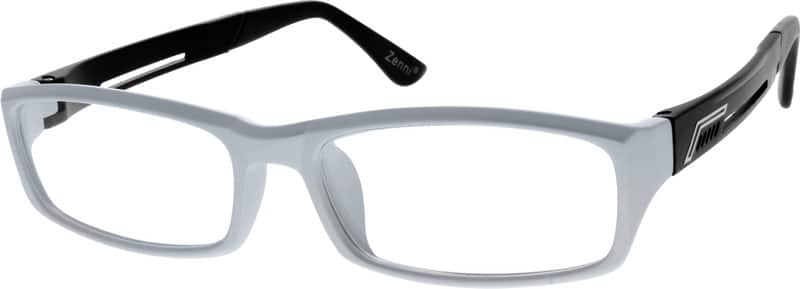 Angle view of Rectangle Glasses 292312 in Gray