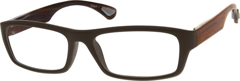 Angle view of Rectangle Glasses 293615 in Brown
