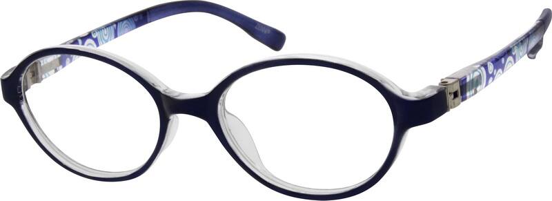 Angle view of Kids’ Round Glasses 294016 in Blue