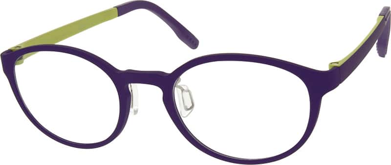 Angle view of Oval Glasses 296017 in Purple