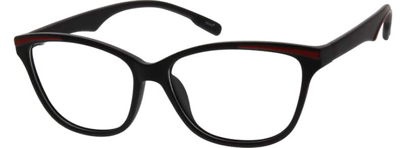 Angle view of Square Glasses 296321 in Black