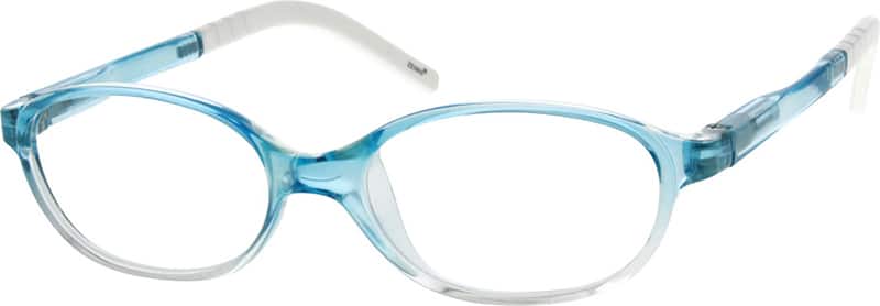 Angle view of Kids’ Oval Glasses 298416 in Blue
