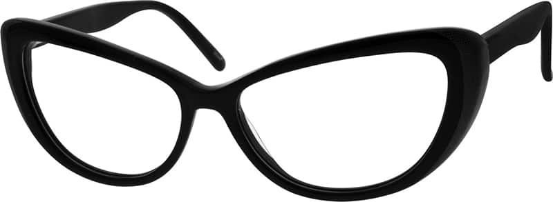Angle view of Cat-Eye Glasses 302621 in Black