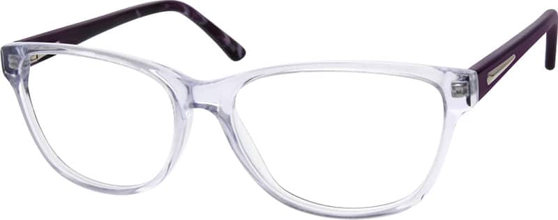 Angle view of Square Glasses 303623 in Clear