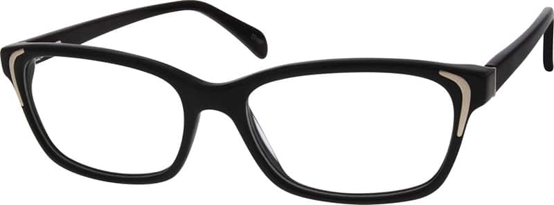 Angle view of Cat-Eye Glasses 304121 in Black