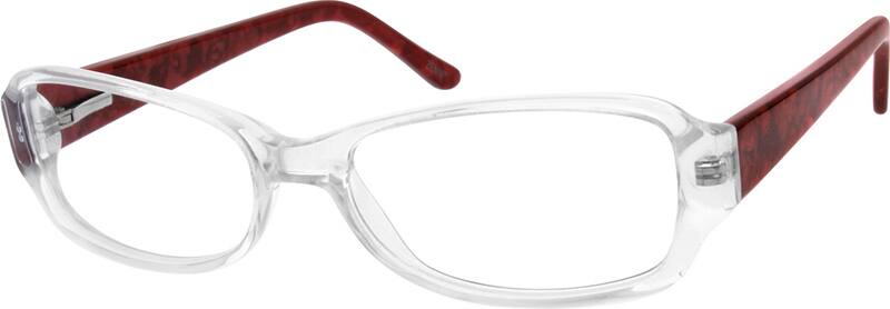 Angle view of Rectangle Glasses 304623 in Clear