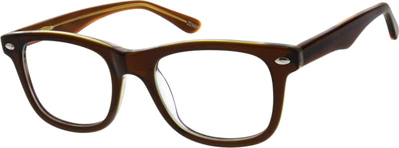 Angle view of Square Glasses 306315 in Brown