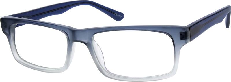 Angle view of Rectangle Glasses 307412 in Gray