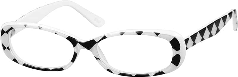 Angle view of Oval Glasses 307931 in Black