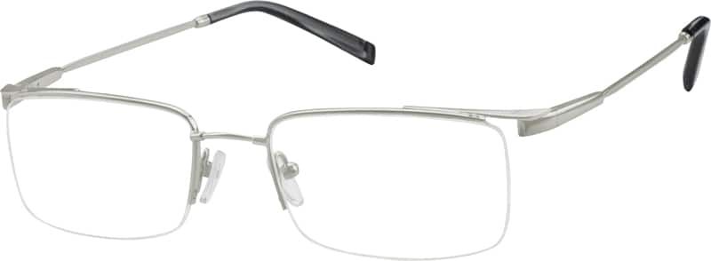 Angle view of Rectangle Glasses 311911 in Silver