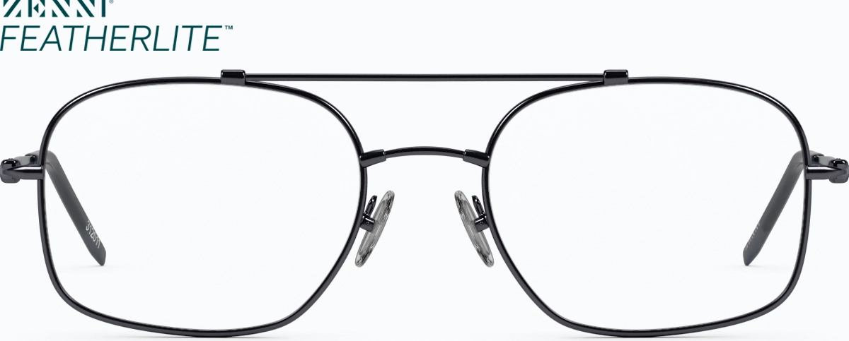 Front view of Aviator Glasses 312012 in Gray