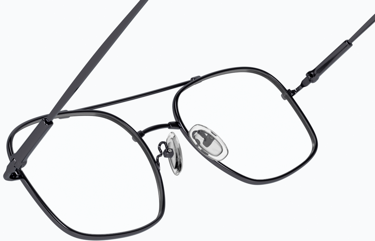 See-through view of Aviator Glasses 312012 in Gray