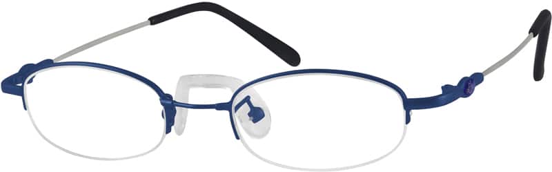 Angle view of Kids’ Oval Glasses 312816 in Blue