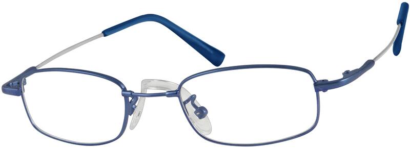 Angle view of Kids’ Rectangle Glasses 312916 in Blue