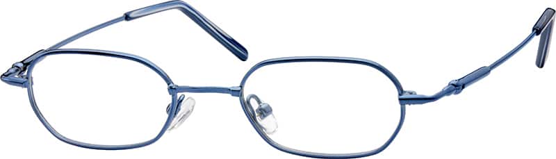 Angle view of Kids’ Geometric Glasses 313016 in Blue