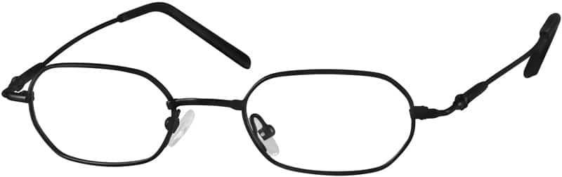 Angle view of Kids’ Geometric Glasses 313021 in Black