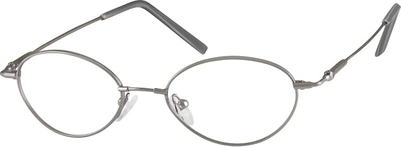 Angle view of Oval Glasses 313512 in Gray
