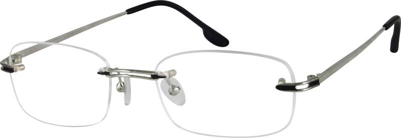 Angle view of Rimless Glasses 316911 in Silver
