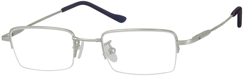 Angle view of Kids’ Rectangle Glasses 319211 in Silver
