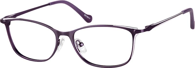 Angle view of Oval Glasses 3210517 in Mulberry