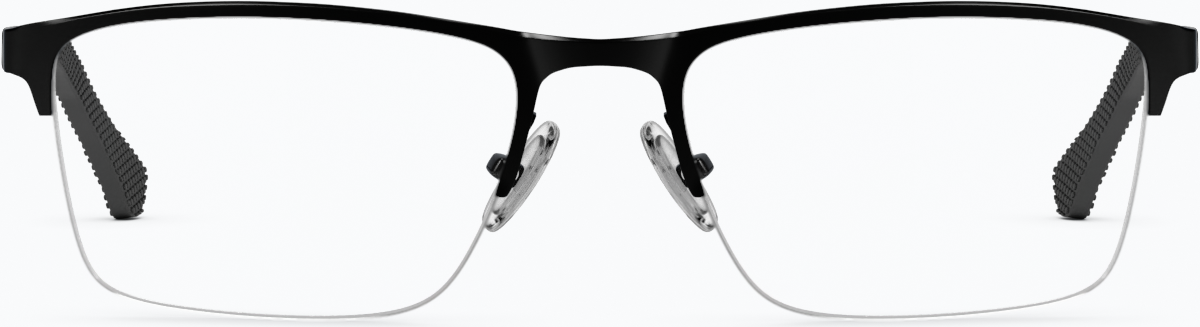 Front view of Rectangle Glasses 3210721 in Black