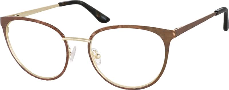 Angle view of Cat-Eye Glasses 3211615 in Brown