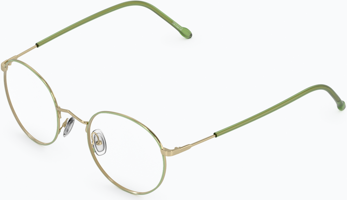 Angle view of Round Glasses 3213224 in Green