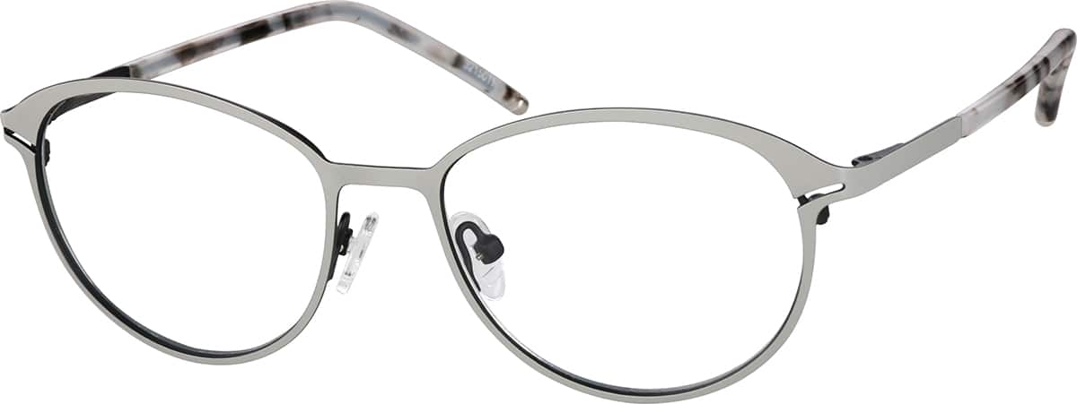 Angle view of Oval Glasses 3215011 in Gray