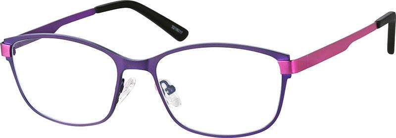 Angle view of Rectangle Glasses 3216017 in Purple/Fuschia