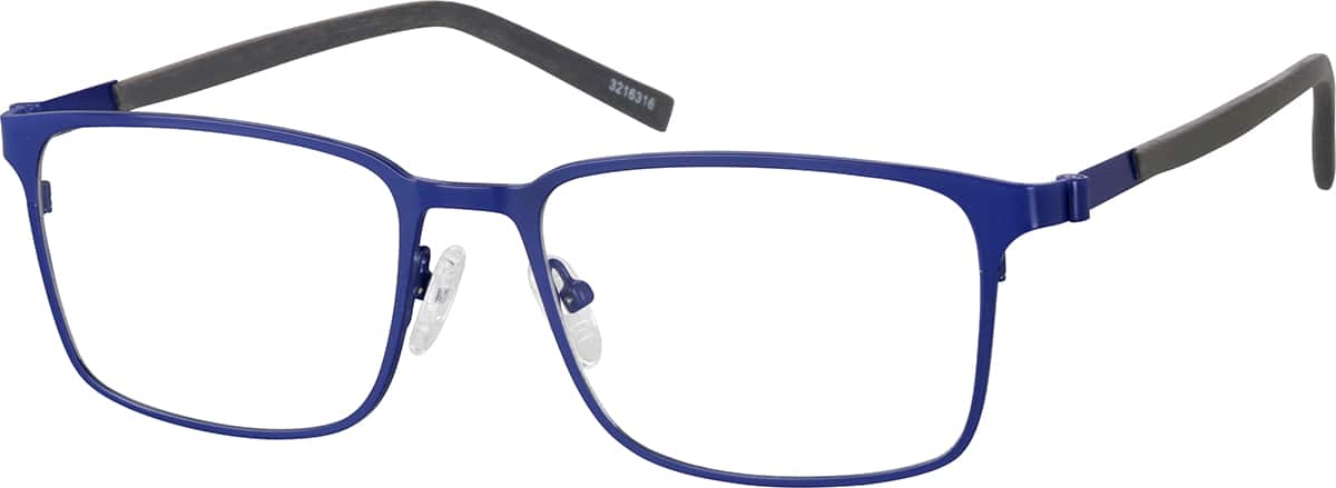 Angle view of Rectangle Glasses 3216316 in Blue