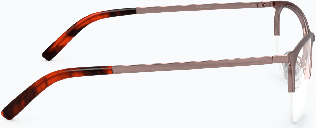 Side view of Rectangle Glasses 3216619 in Rose Gold