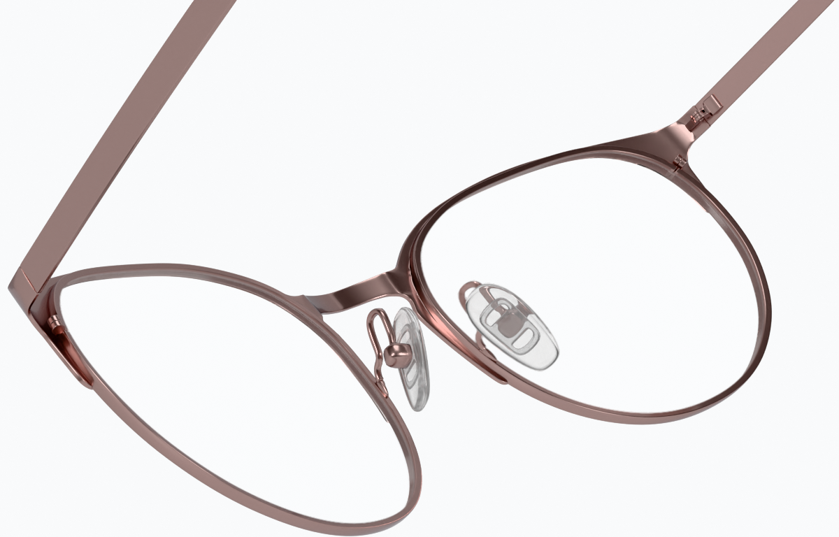 See-through view of Round Glasses 3216719 in Pink