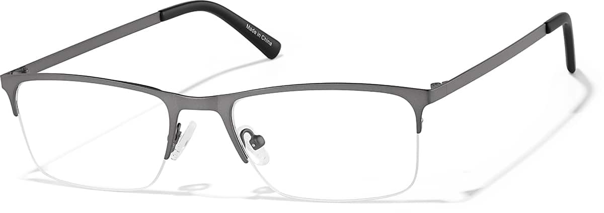Angle view of Rectangle Glasses 3217312 in Gray