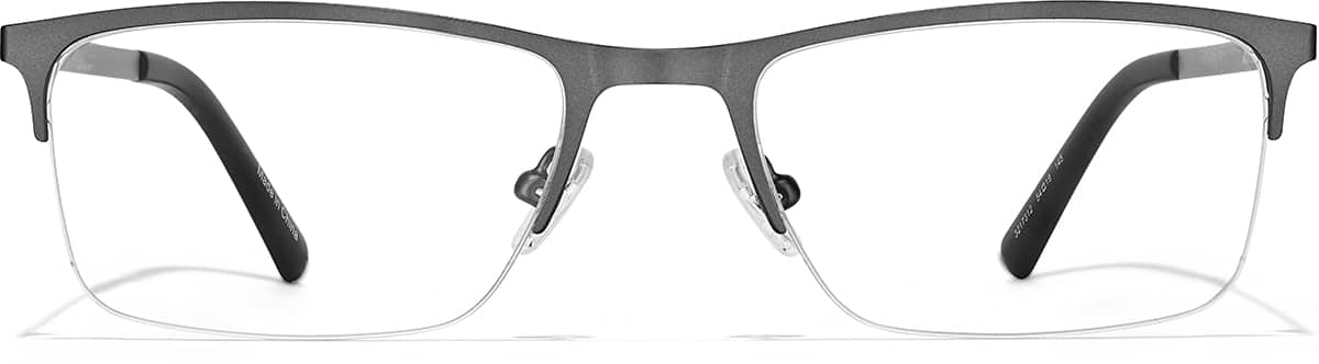 Front view of Rectangle Glasses 3217312 in Gray